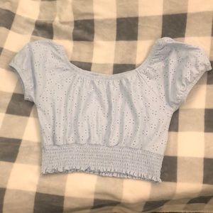 Blue crop top